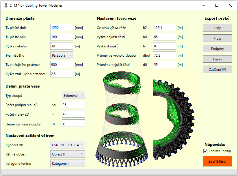 Cooling tower modeller