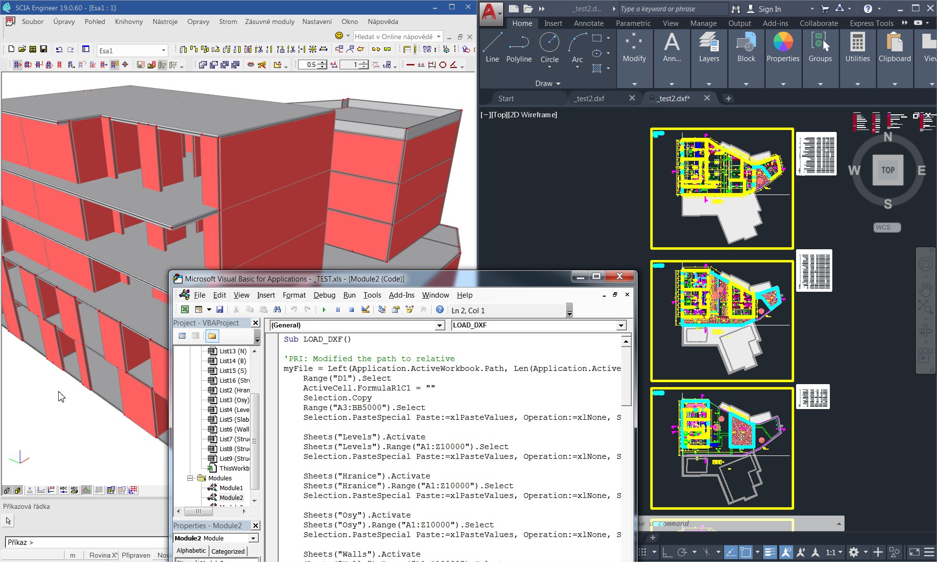 Prototype: DWG to 3D model converter