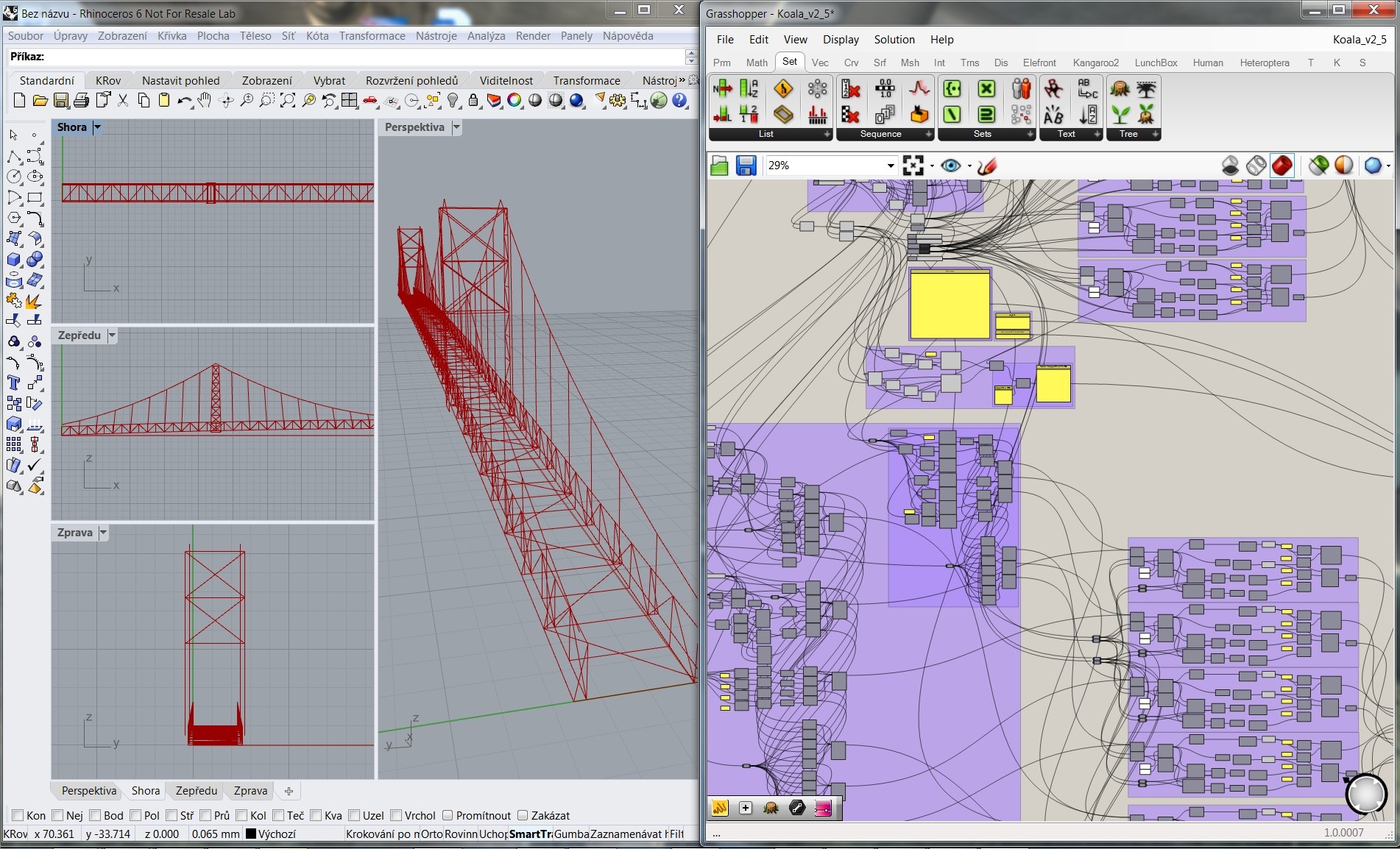 Parametric modelling in Grasshopper