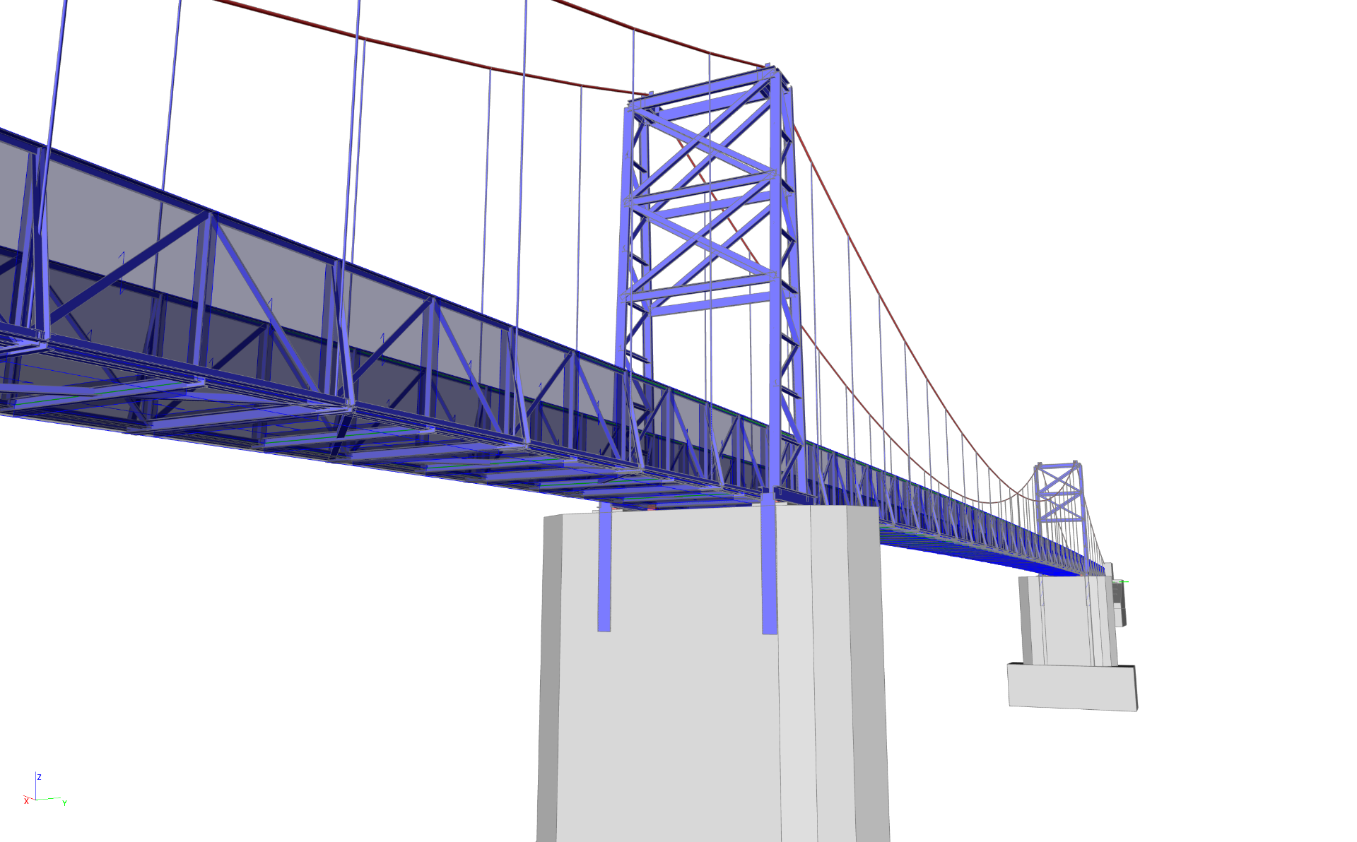 Sázava steel suspension footbridge